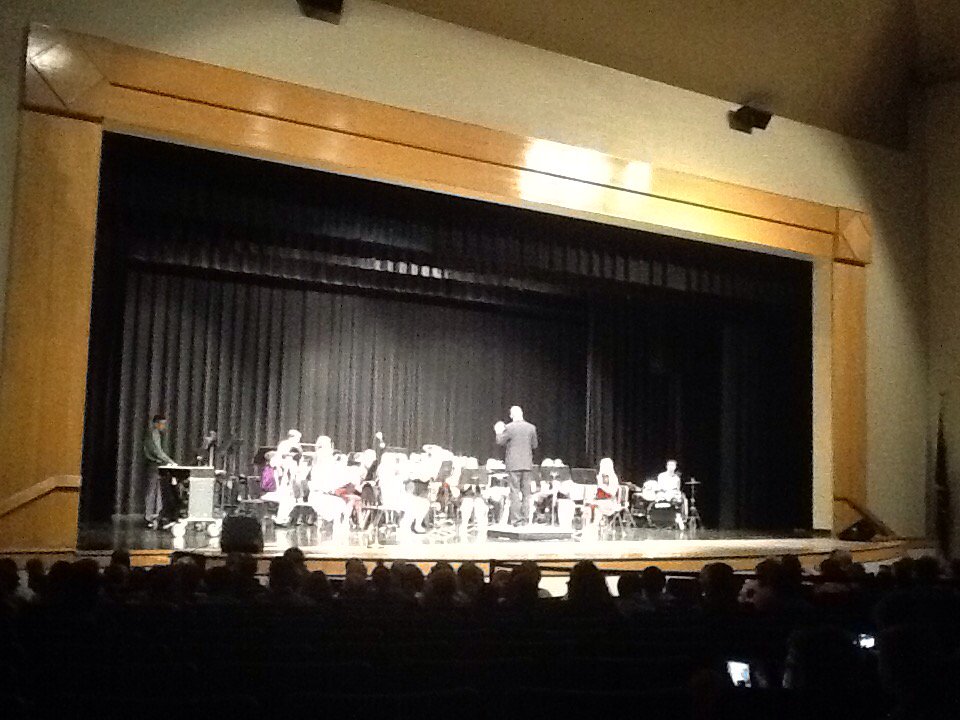 MrSmithteacher's tweet photo. Spring concert. Sounds great.  #ewgameon https://t.co/h4eNpElyXR