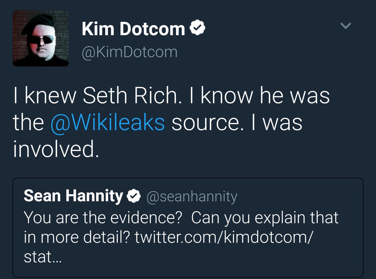 Kim Dotcom knew Seth Rich, statement coming Tuesday