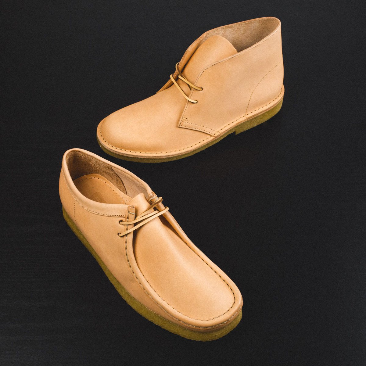 clarks natural tan leather
