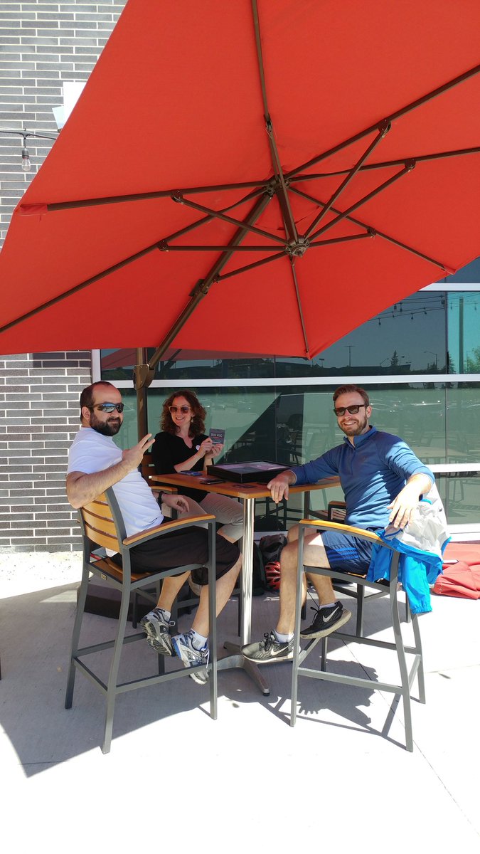 iamkatebell's tweet photo. Patio season at Stop #2 @BigRigBrewery #velobrew17 @reahpeah @worldofabe @ChrisBMcCurry https://t.co/5ugIEmbaM0