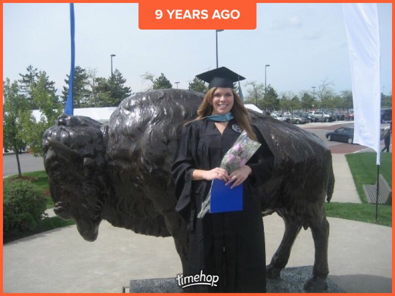 katherinelaley's tweet photo. Woah- it was nine years ago today I became an @ubalumni twice over! #ubuffalo #EdM #timeflies @UBuffalo #ubgrad https://t.co/7tj01pwLdl