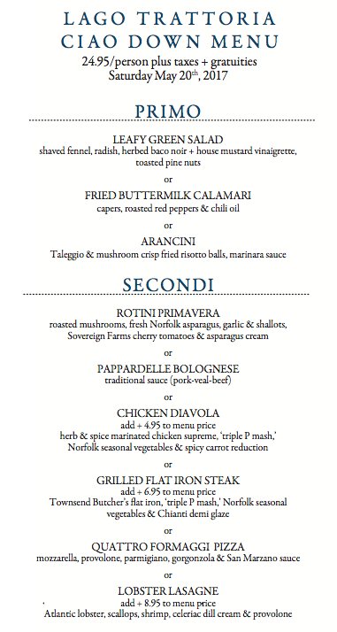 lagoportdover's tweet photo. Looking for a great long weekend deal? Join us @lago 4 our #CiaoDown menu, choice of starter, main, dessert 4 $24.95 check out the menu! https://t.co/CWxJM2lNjp