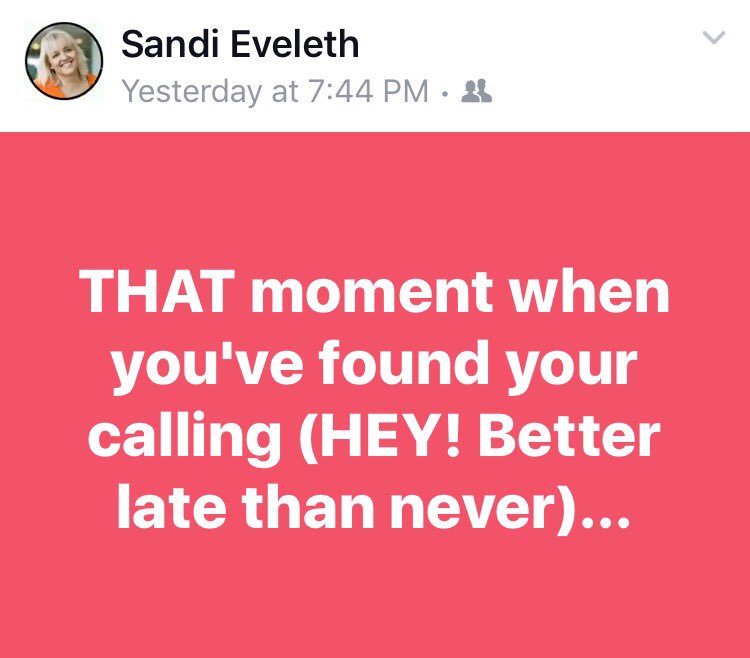 That moment when you've found your #calling! #LifeIsGreat ❤️ #smallbizcoach #MarketingMindset #DigitalMarketing