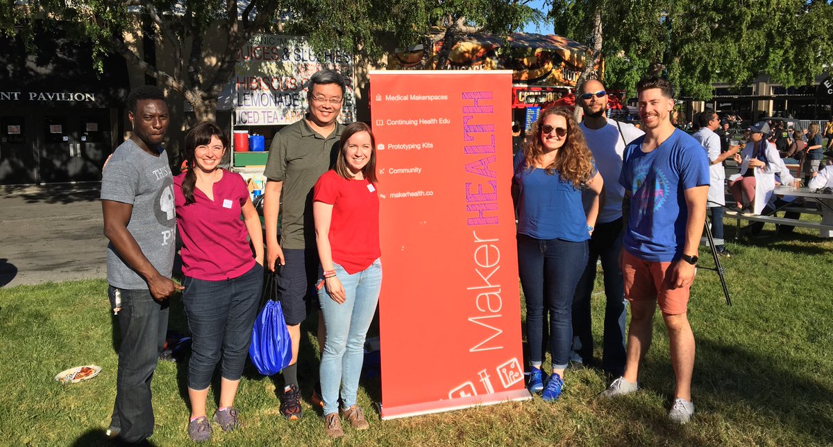 makerhealthco's tweet photo. We saw tools, made devices, met amazing makers. Cheers to a great #makerhealth group: RN, OT, MD!thanks @makerfaire! https://t.co/m7ukdCNMbq