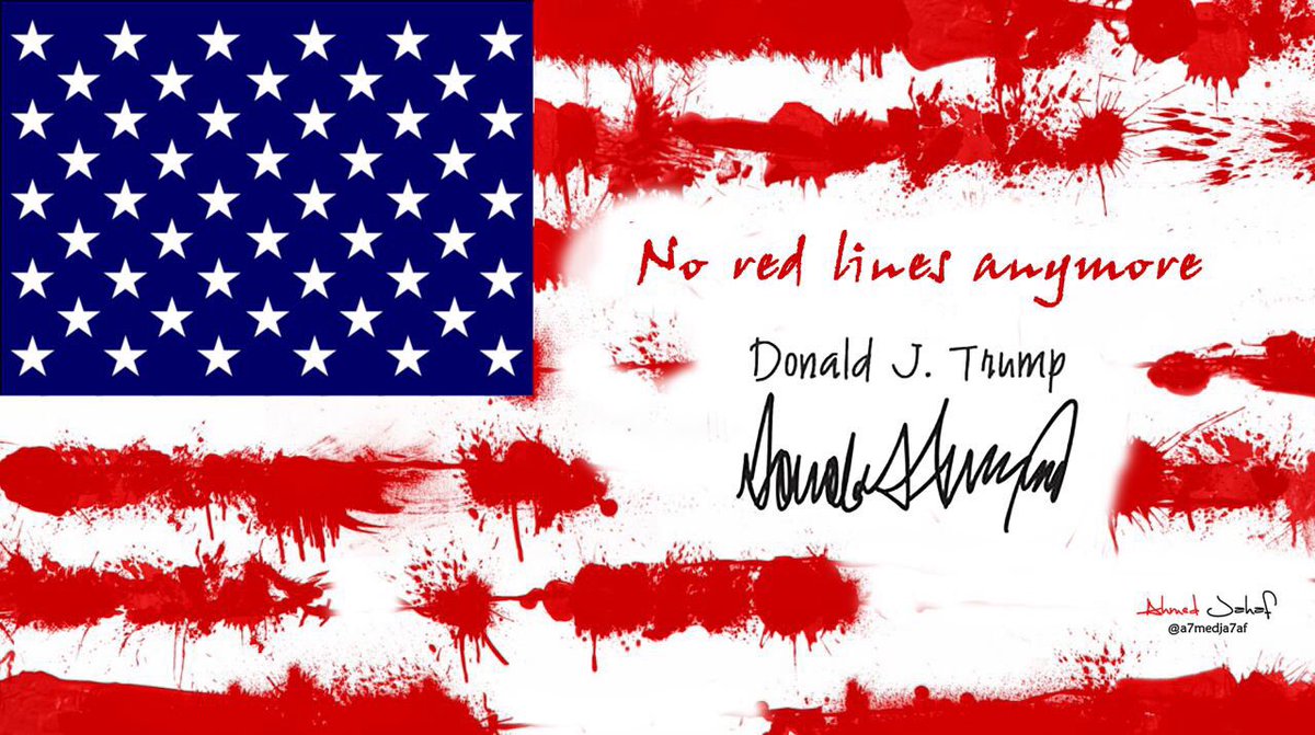 #USA flag : #trump100days no more red lines anymore!!!
____
Art is Resistance 👍