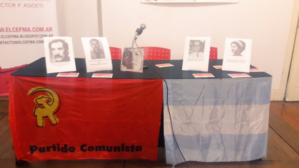 pcaarg's tweet photo. #Ahora Estamos re colocando la baldosa en en homenaje a nuestrxs compañerxs Carmen Roman, Ricardo Gomez, Luis Cervera, Juan Cesareo Arano!! https://t.co/9KZXMFfkRy