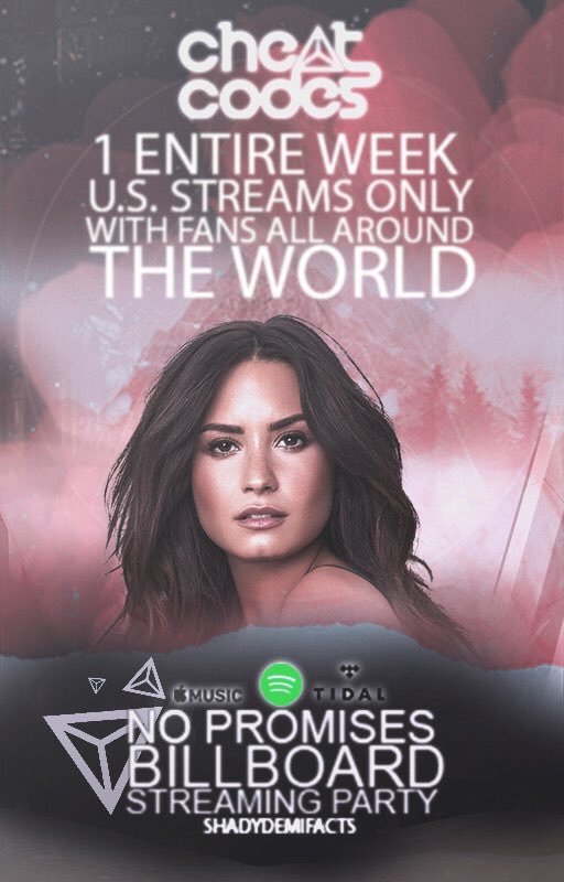 Lovatics820's tweet photo. Only 26 minutes left!! Lovatics! Cheaters! It's time for Demi & Cheat Codes to have the recognition they deserve. #NoPromisesForBillboard https://t.co/Tmfys9qf1h