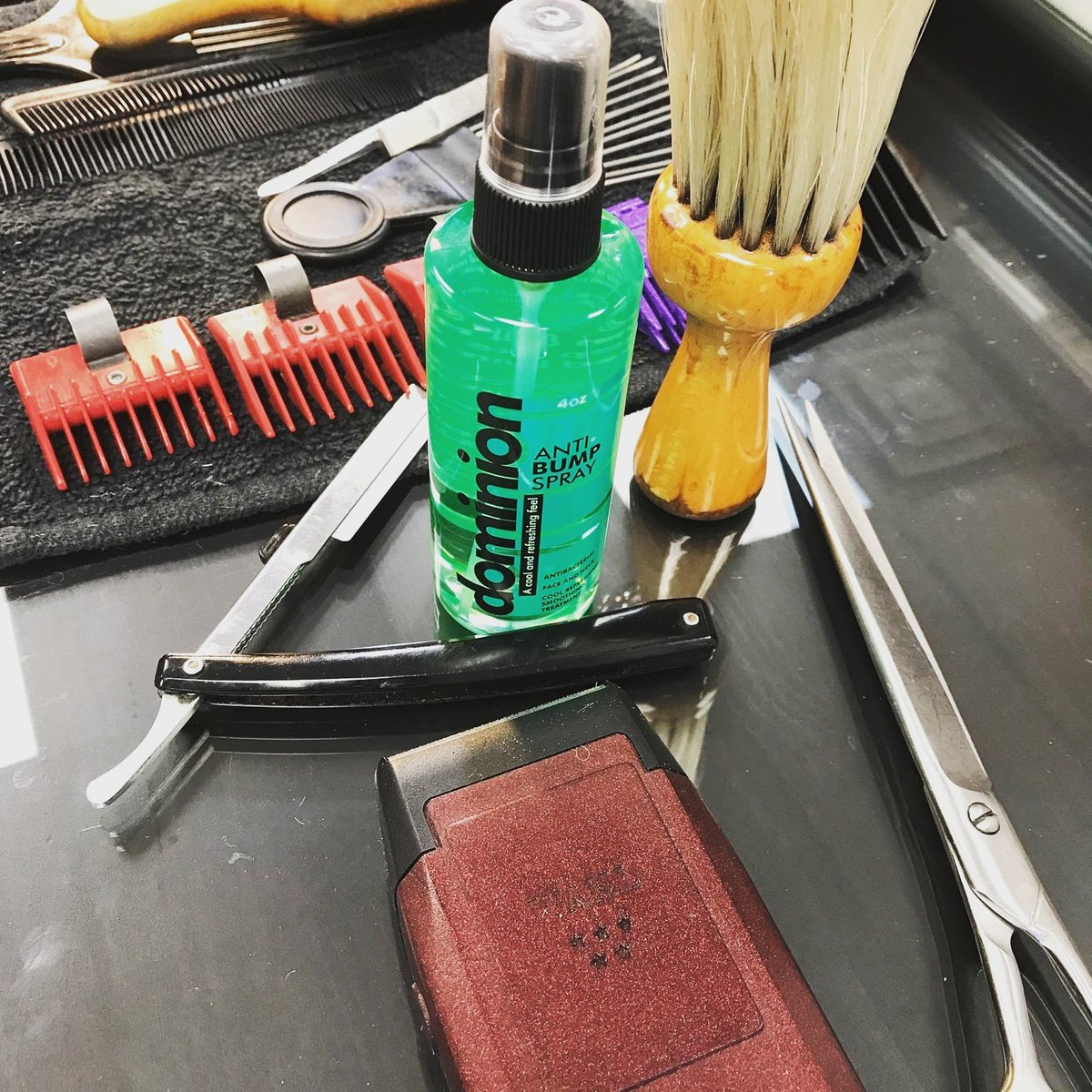 DominionSpray's tweet photo. Add #DominionAntiBumpSpray to your barber station! 💈💺✂️ ORDER TODAY!!! 📱864.398.7077
$10.00 + s&amp;h. Pay securely w Visa/MC/AMEX via PayPal. https://t.co/w6AnTuOLp8