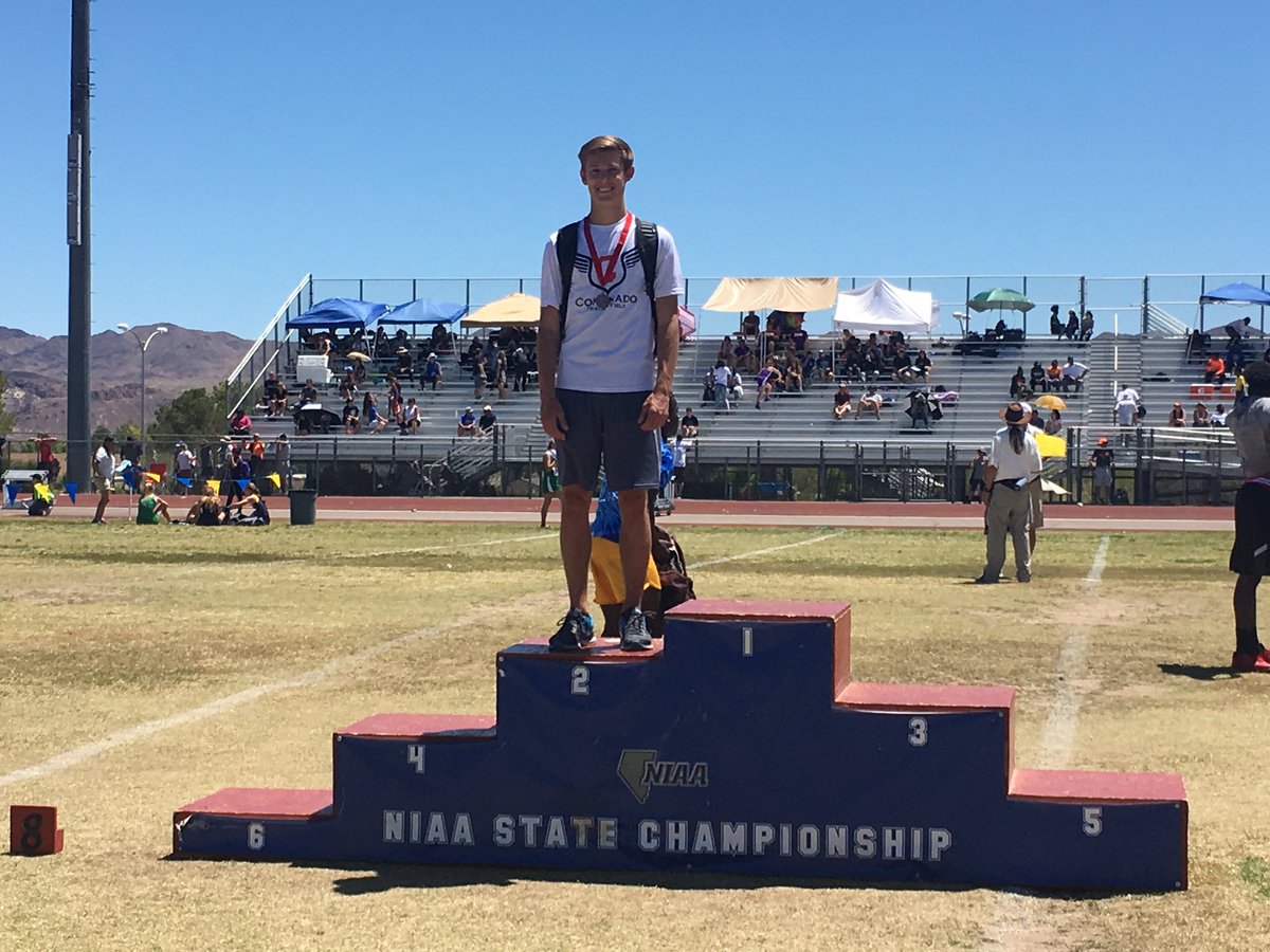 PatriotJumpers's tweet photo. Greatest @CougarTrack HJ'er ever!Holds school record 6'9" &amp; 2nd at state! It will be a huge hole to fill on the track next year! Good luck!! https://t.co/L9EZS8ntgM