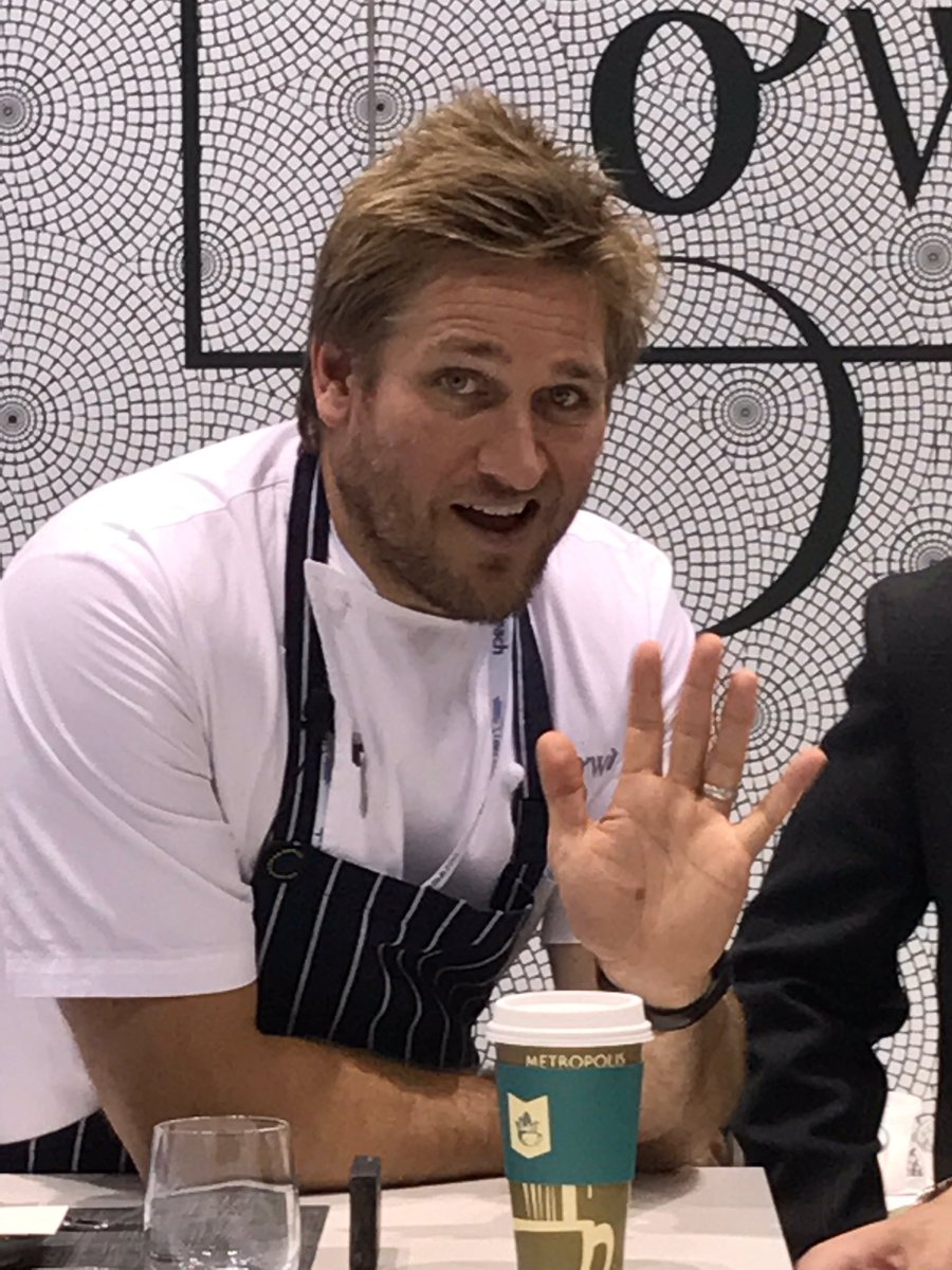jamo218's tweet photo. My mom saw Curtis Stone at the food show and started taking pictures of him omg😂😂😂 https://t.co/2e4qBQk1Mr