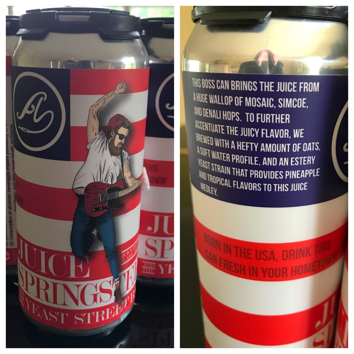 mpslater's tweet photo. My "Juice Springsteen and the Yeast Street Band"- just arrived and brewed in the USA by @AmplifiedAles down San Diego way! #SummertimeBrews https://t.co/t9IrqtO99h