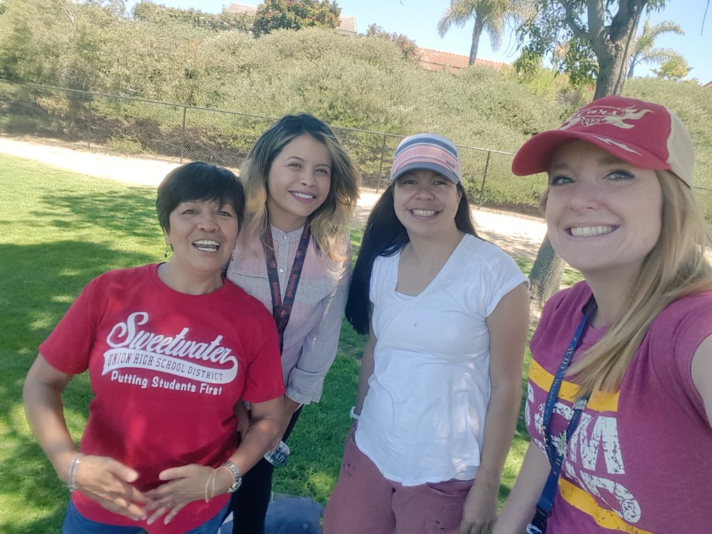 SciBarron's tweet photo. Proud #suhsd teachers at this year's #socaljrsolarsprint #STEAM #STEMSweet https://t.co/BZJetF7L7i