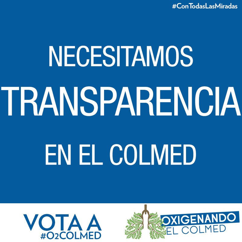 O2colmed's tweet photo. Es necesaria una directiva libre de conflictos de interés, por eso oxigenemos el COLMED. Vota A, vota #O2COLMED #ConTodasLasMiradas https://t.co/wmq3qfoo3p