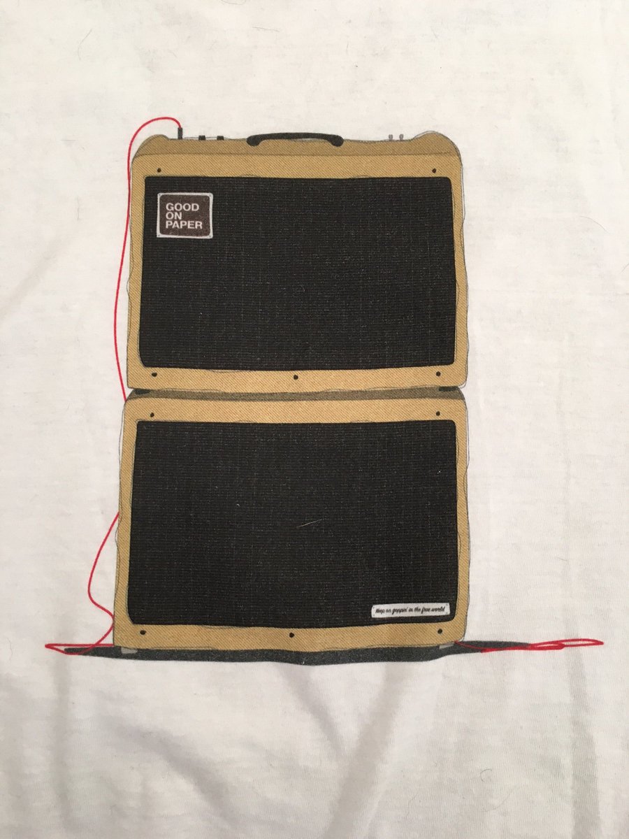 GoodOnPaper_'s tweet image. Most rad custom @GoodOnPaper_ t-shirt birthday present from GOP half @Adam_Hinks Keep on goppin&apos; in the free world...