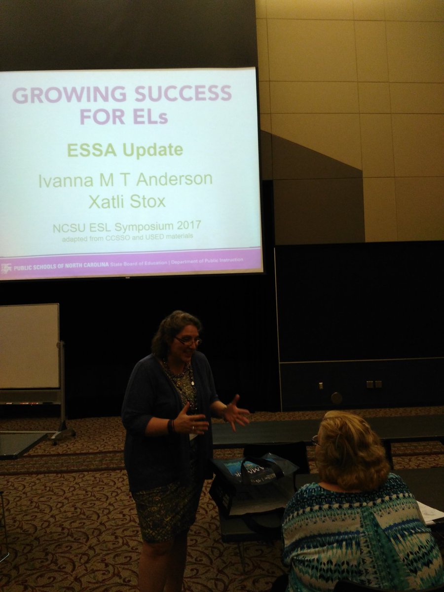 NCDPI_MLs's tweet photo. Join us for our last session #2017ESLSymposium ESSA Update! https://t.co/jdL1ztJZk7