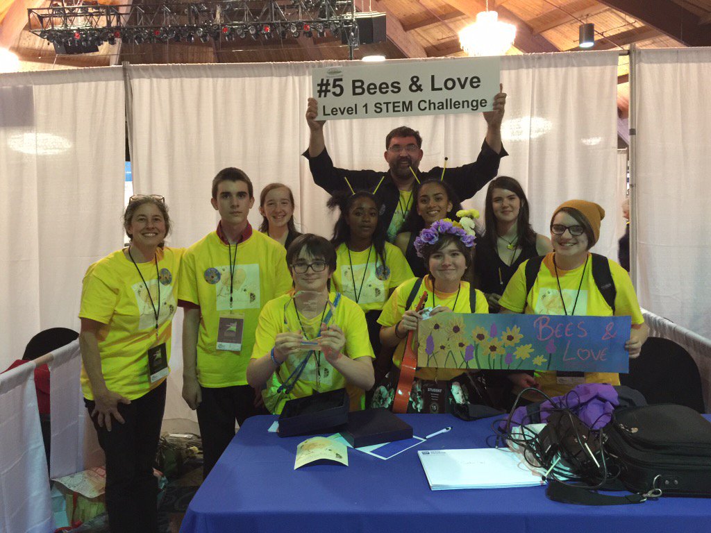 principal21's tweet photo. #Newtownhs Bees and Love make a strong showing at the annual Expo 2017!  Great job! https://t.co/K2D0nlnOj4