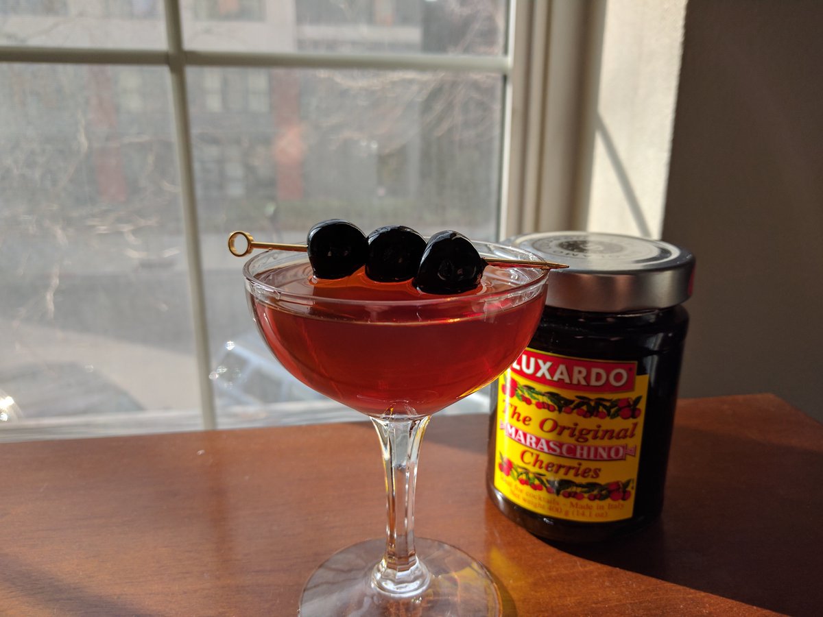 Celebrate #WorldWhiskyDay with a Manhattan! 2oz Rye, 1oz Sweet Vermouth, dash of bitters and all the Luxardo Cherries.
