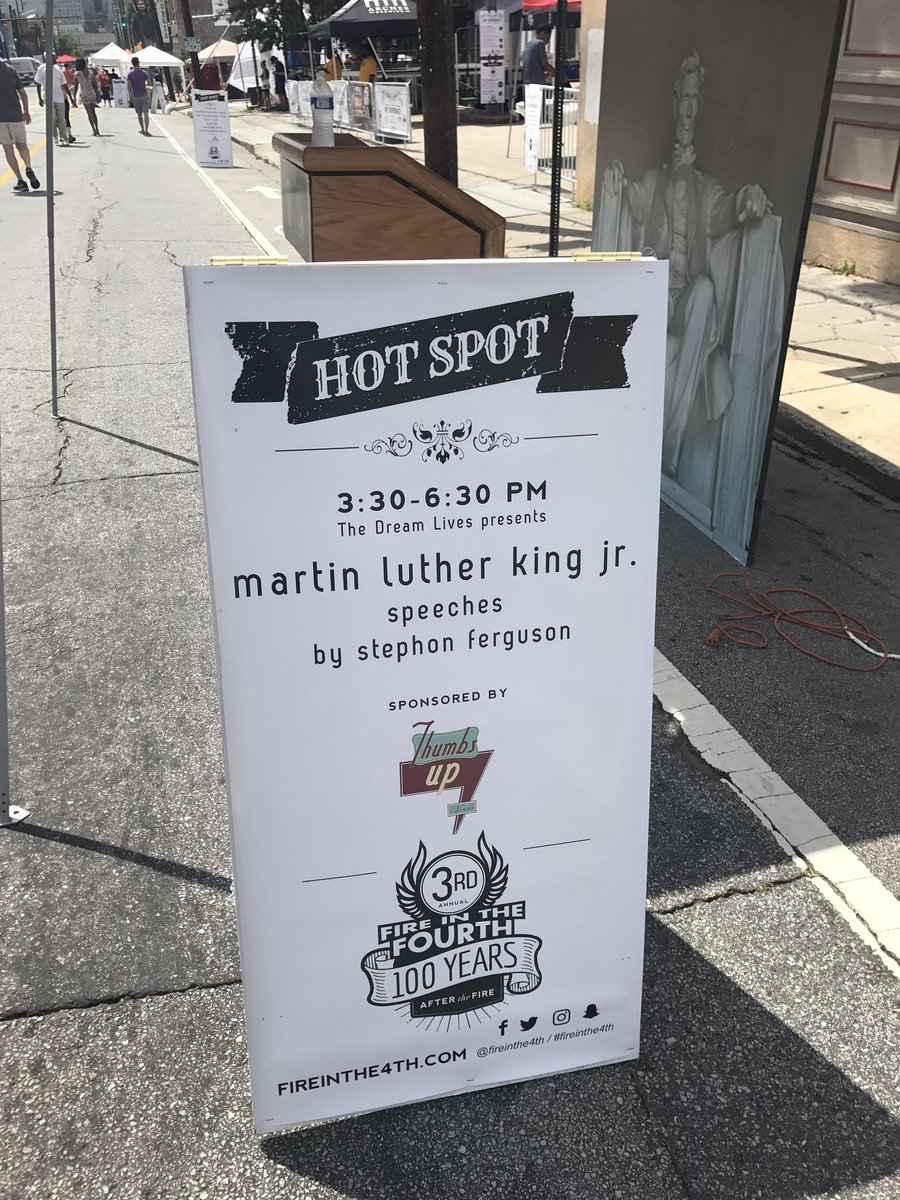 StephonFerguson's tweet photo. MLK performances at 3:30, 430, 530, 630  #Fireinthe4th https://t.co/i3k8oF8bGw