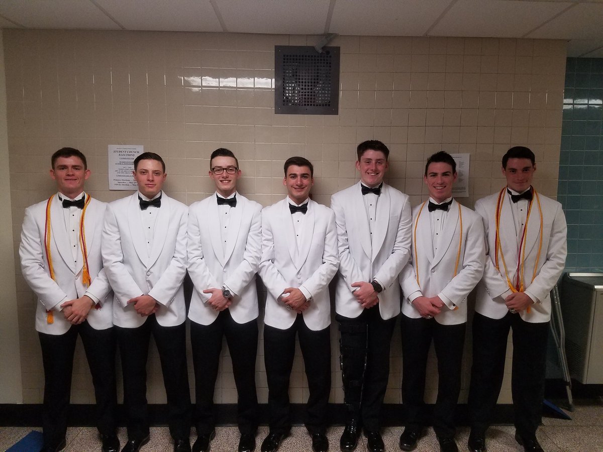 MCLancersLax's tweet photo. Congratulations to our 7 seniors! Great leaders and even better young men. #mc2017 #graduationday @MCathletics1 https://t.co/tUbXK8crMl