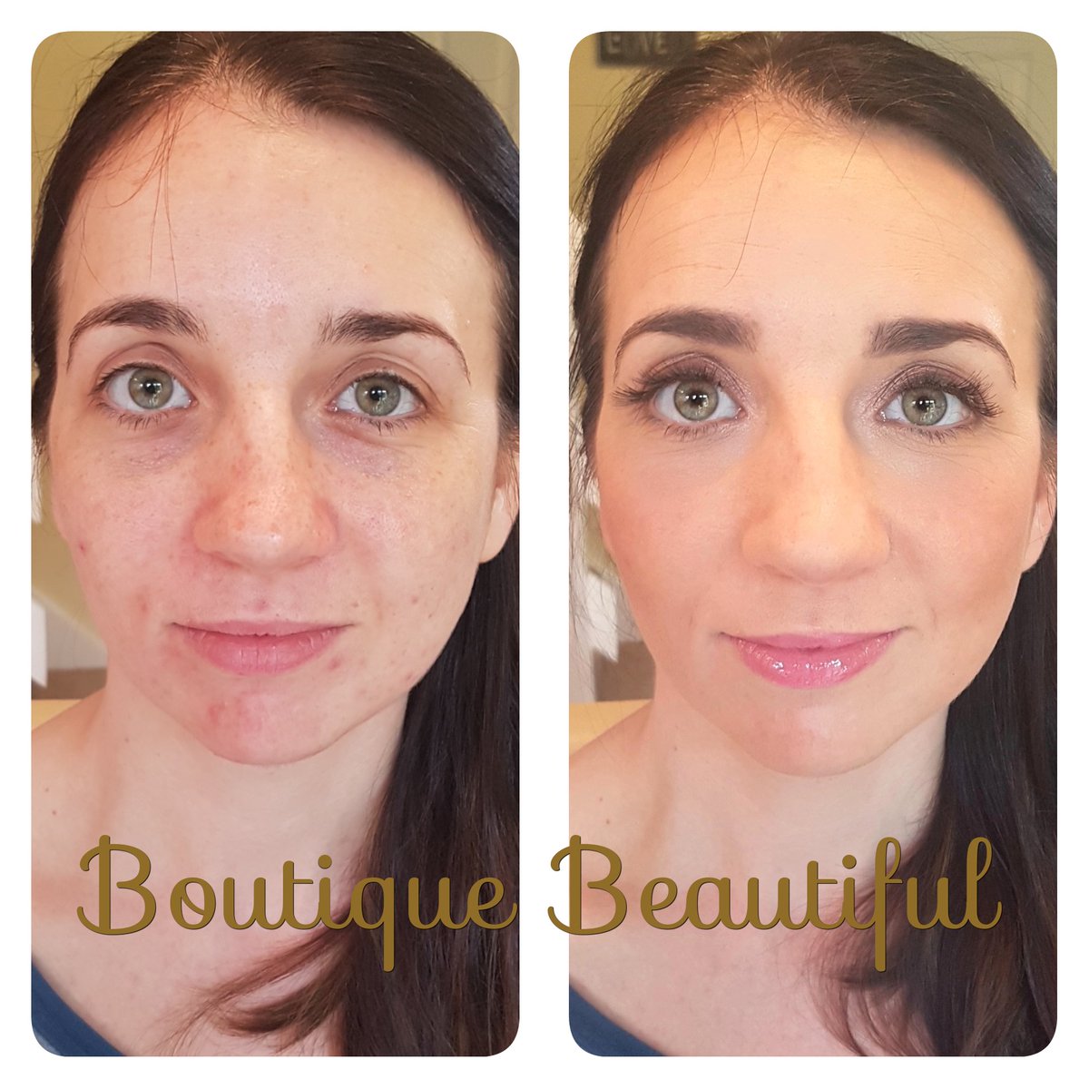 A Beautiful Before and After Bridal Makeover. Very natural and elegant! 💐💍👰 #weddingmakeup #bridalmakeup