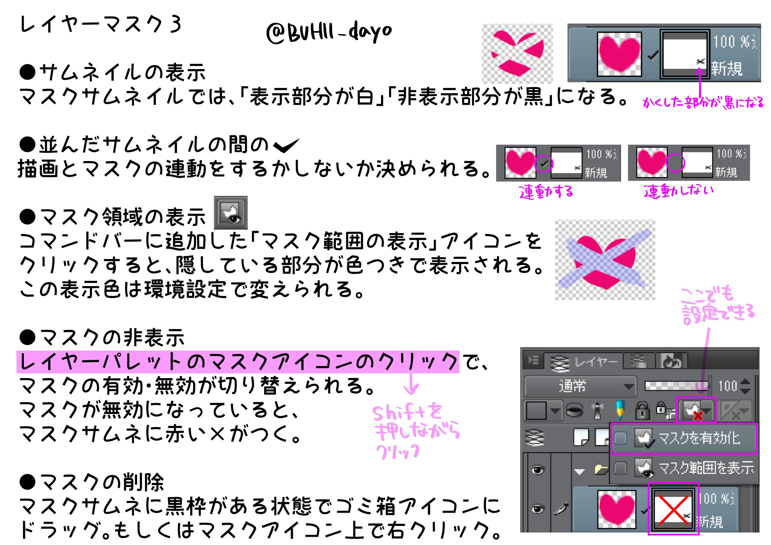 ぶひぃ 南乃フリュにお引越し クリスタのレイヤーマスク機能は必修です Clipstudio クリスタ のデジタル漫画用ツールは ほどんどこのレイヤーマスクを使います フォトショなど 他のペイントソフトにもある基本機能です Palmieでの講座や 個別の講座