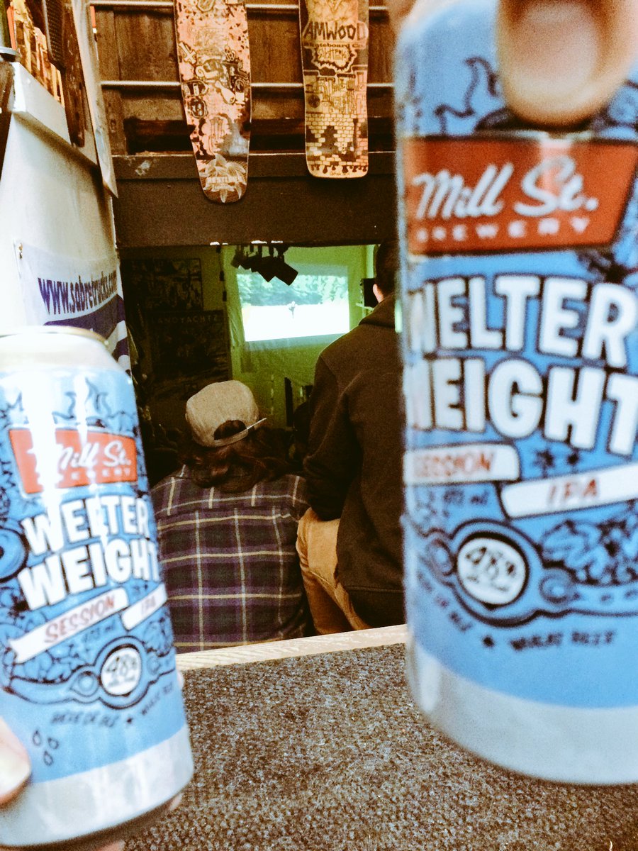 NikkPass's tweet photo. Private viewing of a new #longboard promo for an #upandcommer + #Welterweight @MillStreetBrew in #the6 = #awesome https://t.co/O1eJiKO2zm