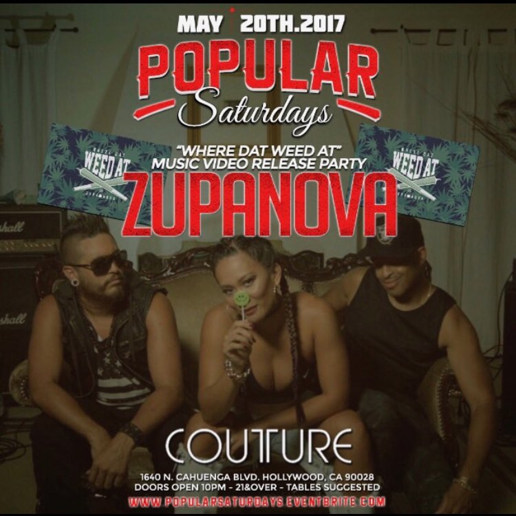 ZupaNovaMusic's tweet photo. 2night we will be kicking it @CoutureLA with our dude @DJJAMX. Let's get Zuped-up! #NewMusic #musicvideorelease #wheredatweedat #wdwa https://t.co/tv2XL1R3nJ