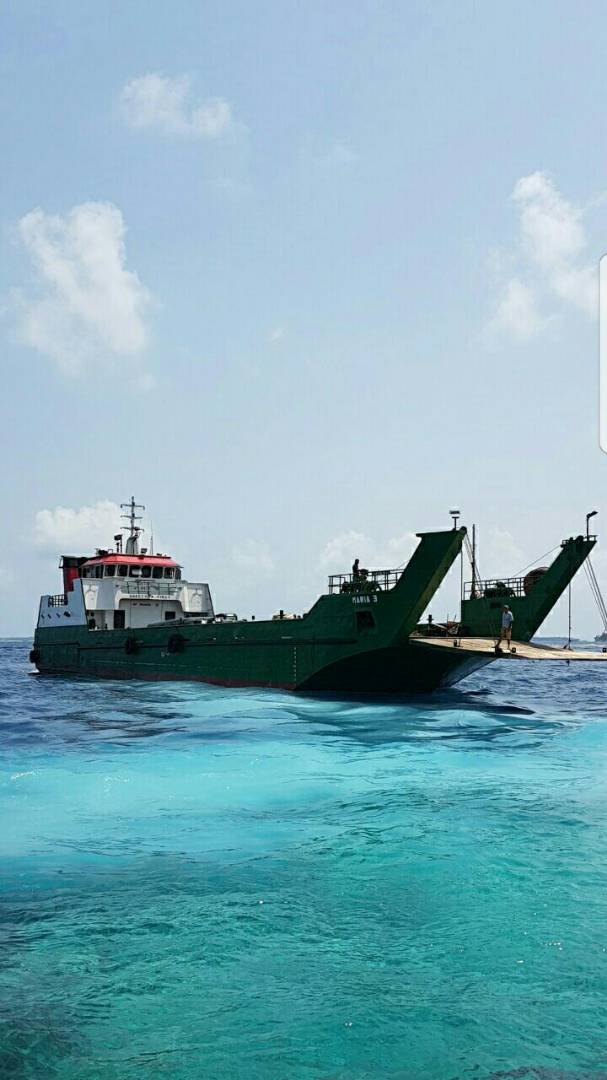 indiannavy's tweet photo. @HQ_IDS_India @IAF_MCC @PMOIndia @DDNewsLive @airnewsalerts @airdefencenews @PIB_India @SpokespersonMoD @arunjaitley #SAR Indian Navy locates missing Maldivian Landing Craft #Maria3 approx 120 NM East of Male. All crew safe. Necessary help being rendered. https://t.co/PdIU2Ynea6