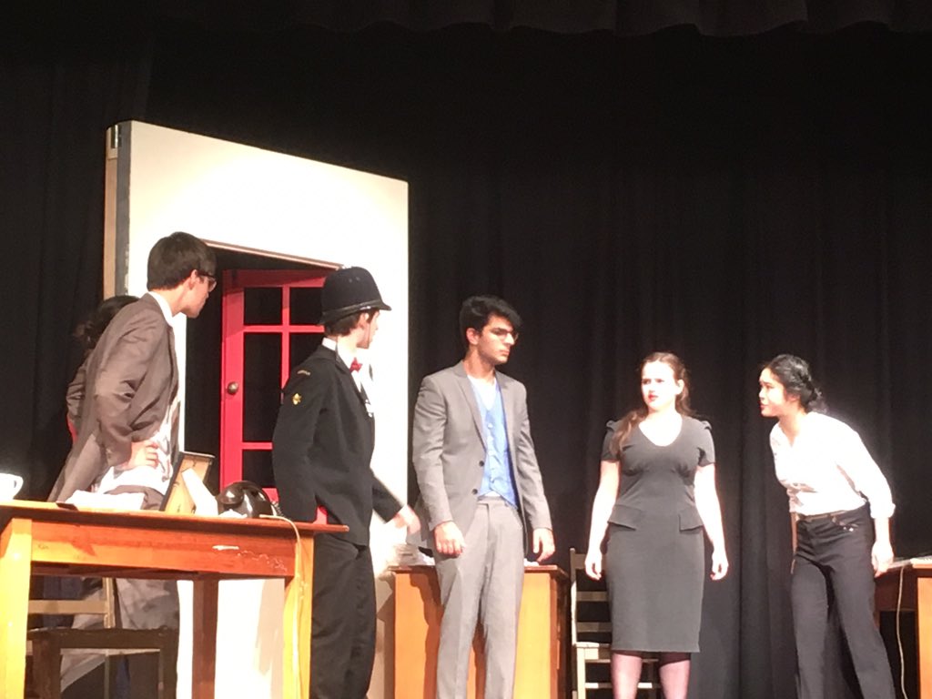 Senior drama production weekend rehearsal for 'The Front Page' -see it 24 May