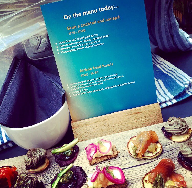 eatsleepchic_ie's tweet photo. Some very tasty canapés in @Airbnb HQ Dubling today. With #glutenfree options too 🍴👏🏻 Super excited to take a trip w/ #airbnb #oscailte2017 https://t.co/Pf5XMEiIIt