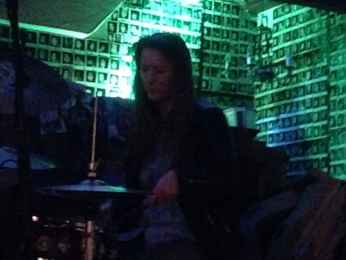 Lieselotte_DW's tweet photo. @Annebelle_d behind the drums tonight @ZsaZsaZsuMusic #TheCover #Gent https://t.co/5LhTOb0p75