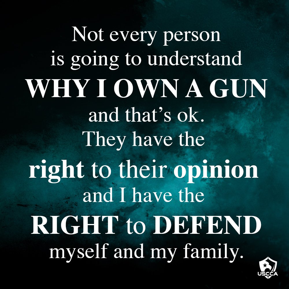USCCA's tweet photo. RT if you're thankful for your right to defend yourself and your family! 👍  #selfdefense #2A https://t.co/dhCufrfMJs