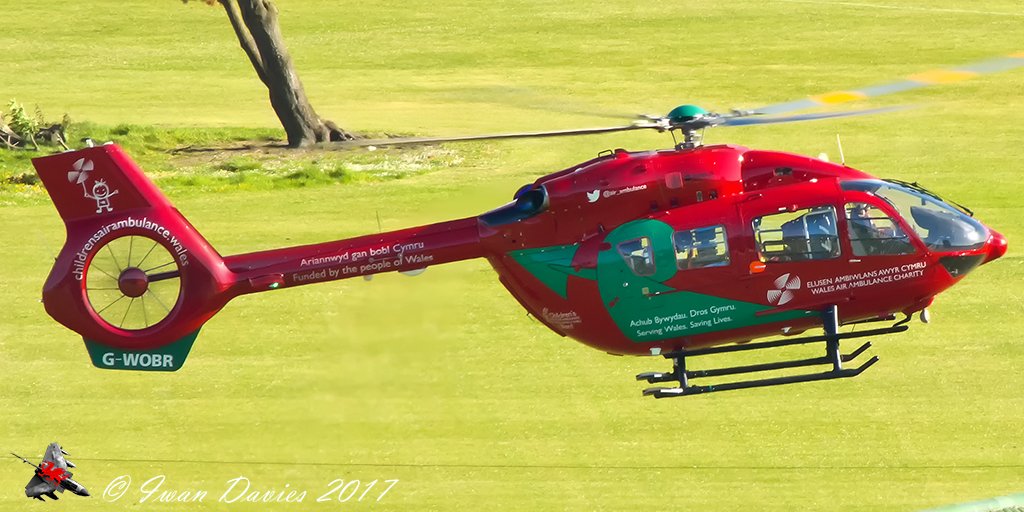 id2770's tweet photo. #Helimed59 from @air_ambulance #Welshpool caught departing Aberystwyth this evening. #HEMS #EC145 #Walesairambulance https://t.co/2n5URbHsed
