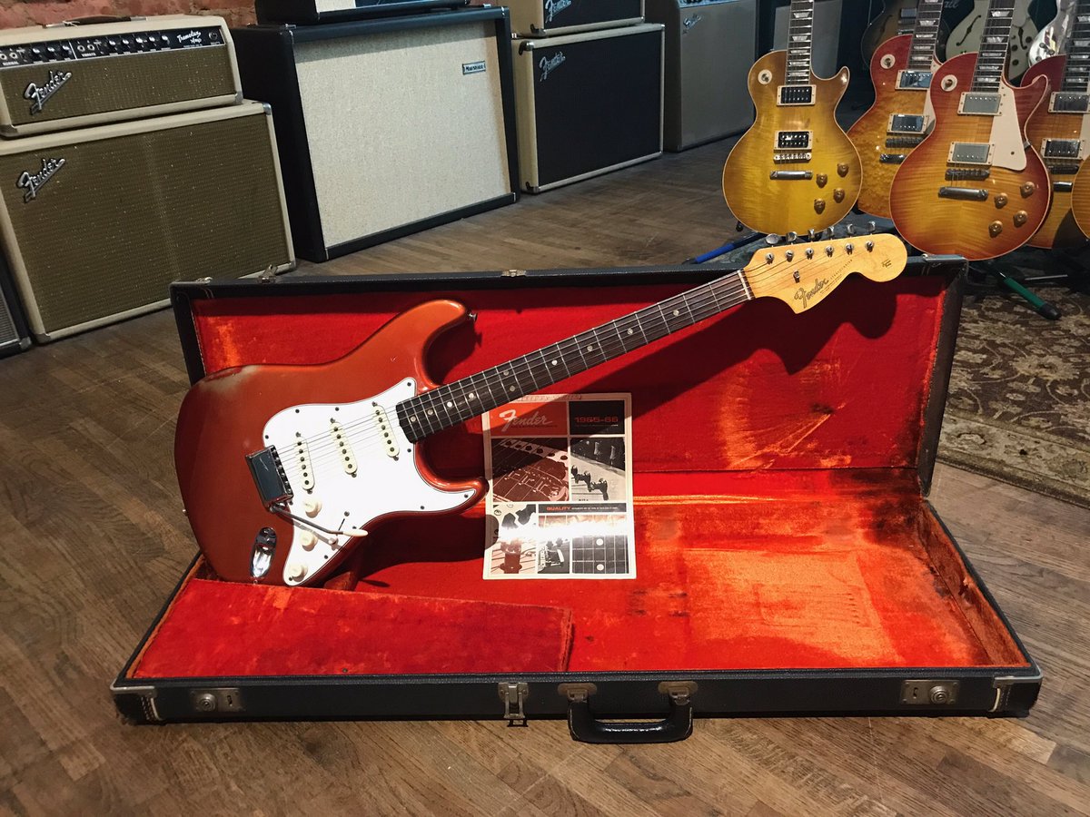 Just in!  A beautiful 1966 custom color #Fender #stratocaster 🤤