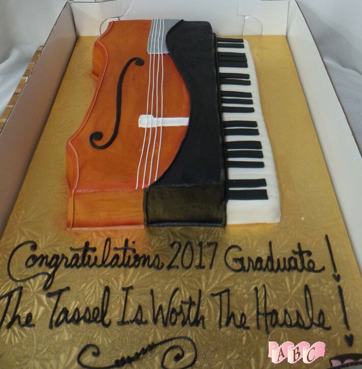 ABCCakeShop's tweet photo. We had some very cool #graduation cakes this weekend; like this music combo cake! #ABCCakeShop #Graduation2017 https://t.co/nqThwpj5zm
