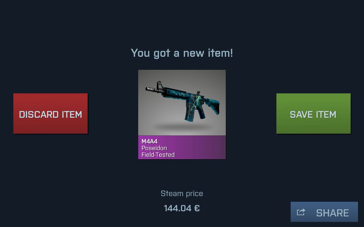 JuskaKarolis's tweet photo. I just got M4A4 | Poseidon from CaseOpener #caseopener #csgo https://t.co/NJH7PTUvS3 https://t.co/h5MT6UjDuf