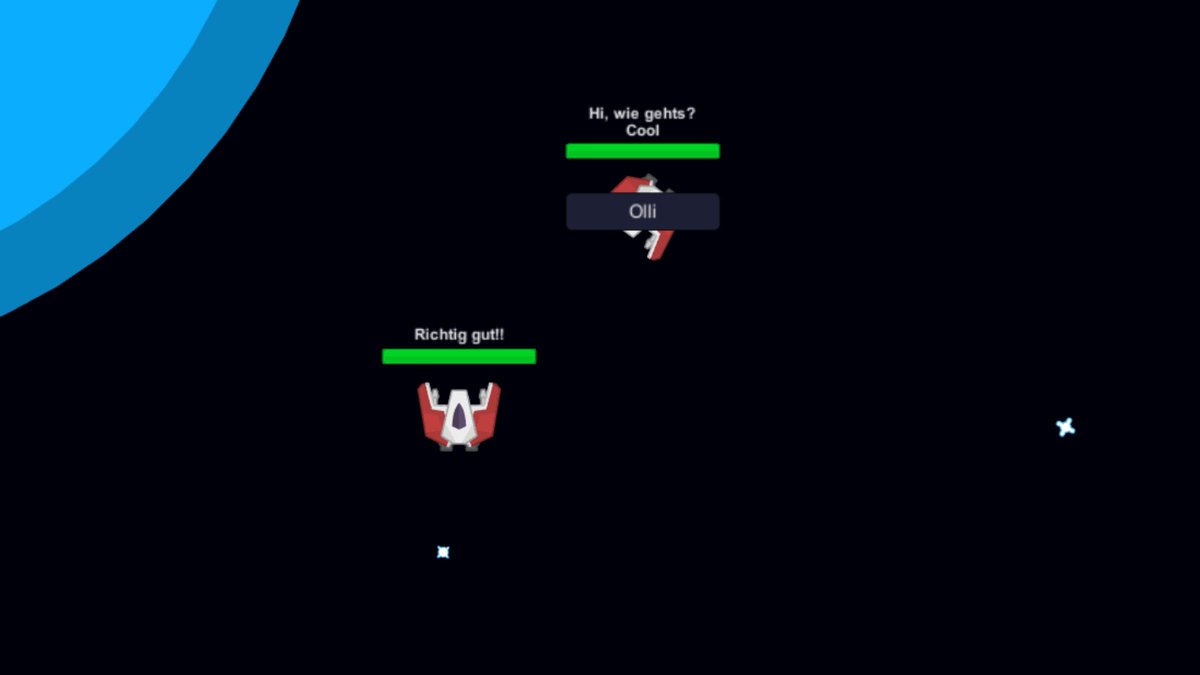 Zweiter Schritt bei einem MMO: Zwei Spieler die miteinander reden können. #beansjam n8 Jammers