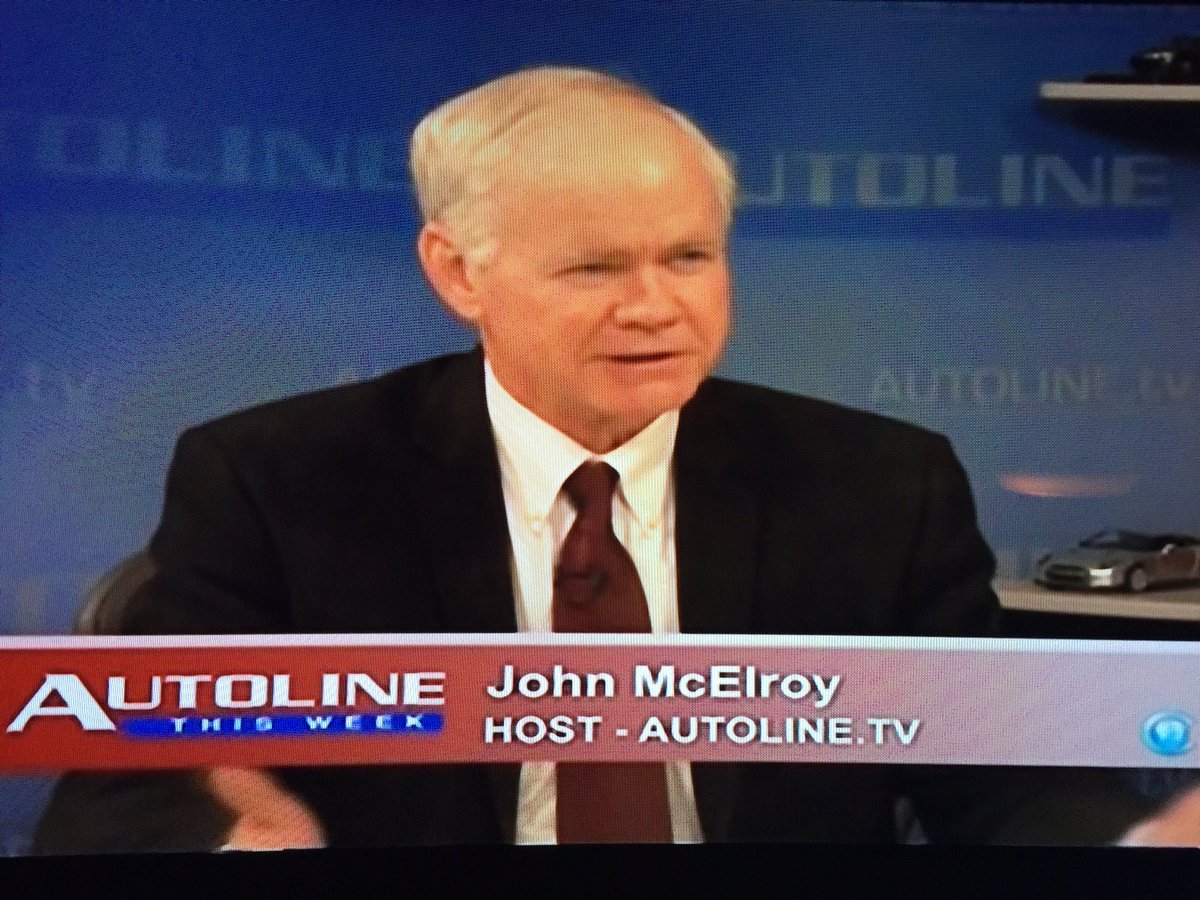 TimWJackson's tweet photo. The famous #JohnMcElroy and @Autoline @EricTingwall @CARandDRIVER @samabuelsamid @Navigant @NavigantRSRCH @ColoPublicTV #EV #Diesel #ICE https://t.co/K4nXOzzNya
