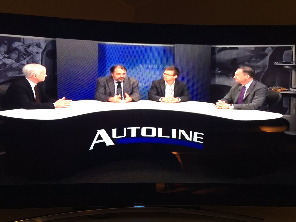 TimWJackson's tweet photo. The famous #JohnMcElroy and @Autoline @EricTingwall @CARandDRIVER @samabuelsamid @Navigant @NavigantRSRCH @ColoPublicTV #EV #Diesel #ICE https://t.co/K4nXOzzNya
