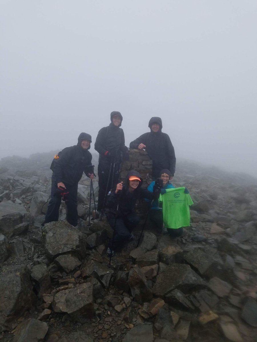 Scafell Pike done! Cold,foggy&amp;wet but worth it for <a href="/ClatterbridgeCC/">Clatterbridge Cancer Charity</a>! Snowdon tomorrow! Please support us: justgiving.com/fundraising/Wo…