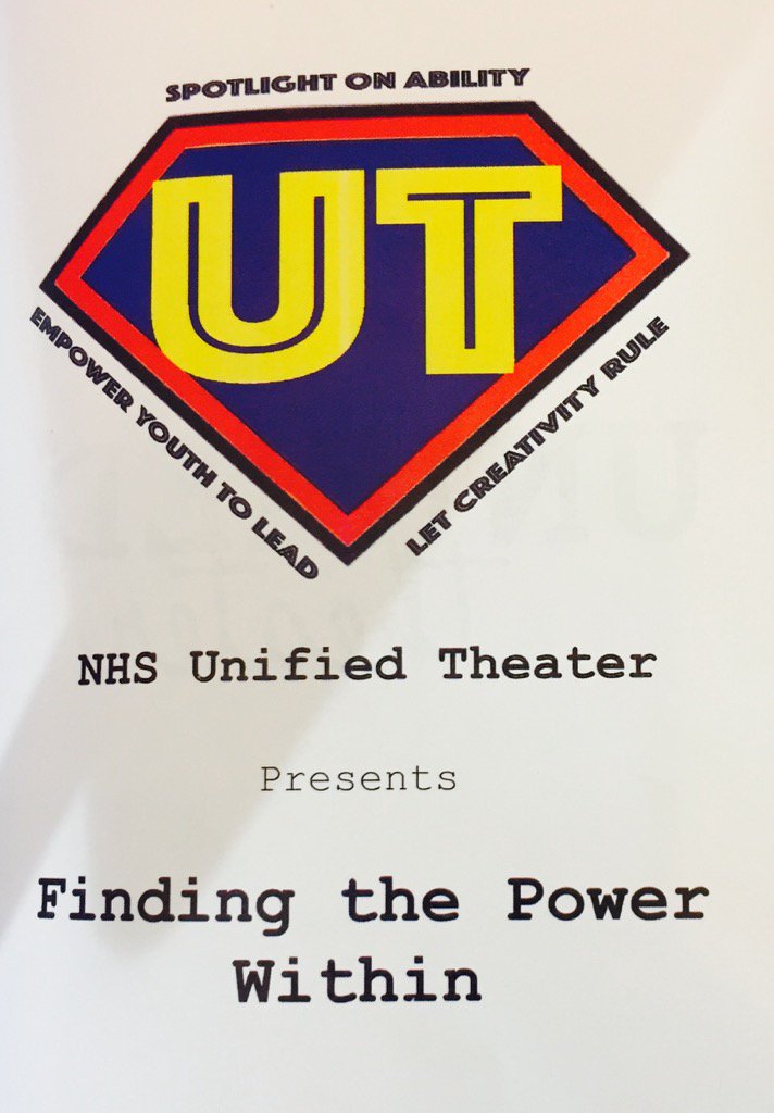 alexhoffert's tweet photo. @NHS_UT @UnifiedTheater #spotlightonability #youthempowered https://t.co/9xPsfKR21F