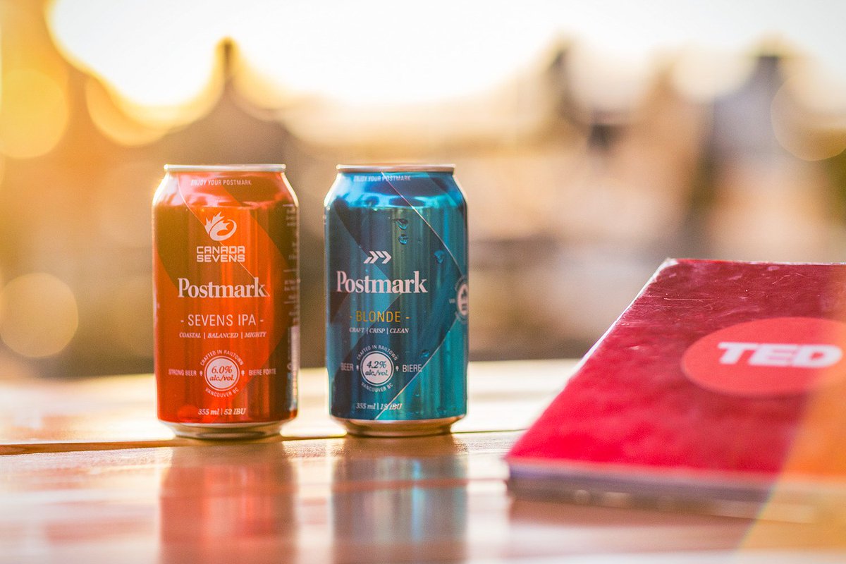 VanSevens's tweet photo. Fans you can grab your @Postmarkbrewing in liquor stores around Vancouver &amp; Victoria today! Get at those sleek #Redcans. #Canada7s https://t.co/nMosSlcQsK