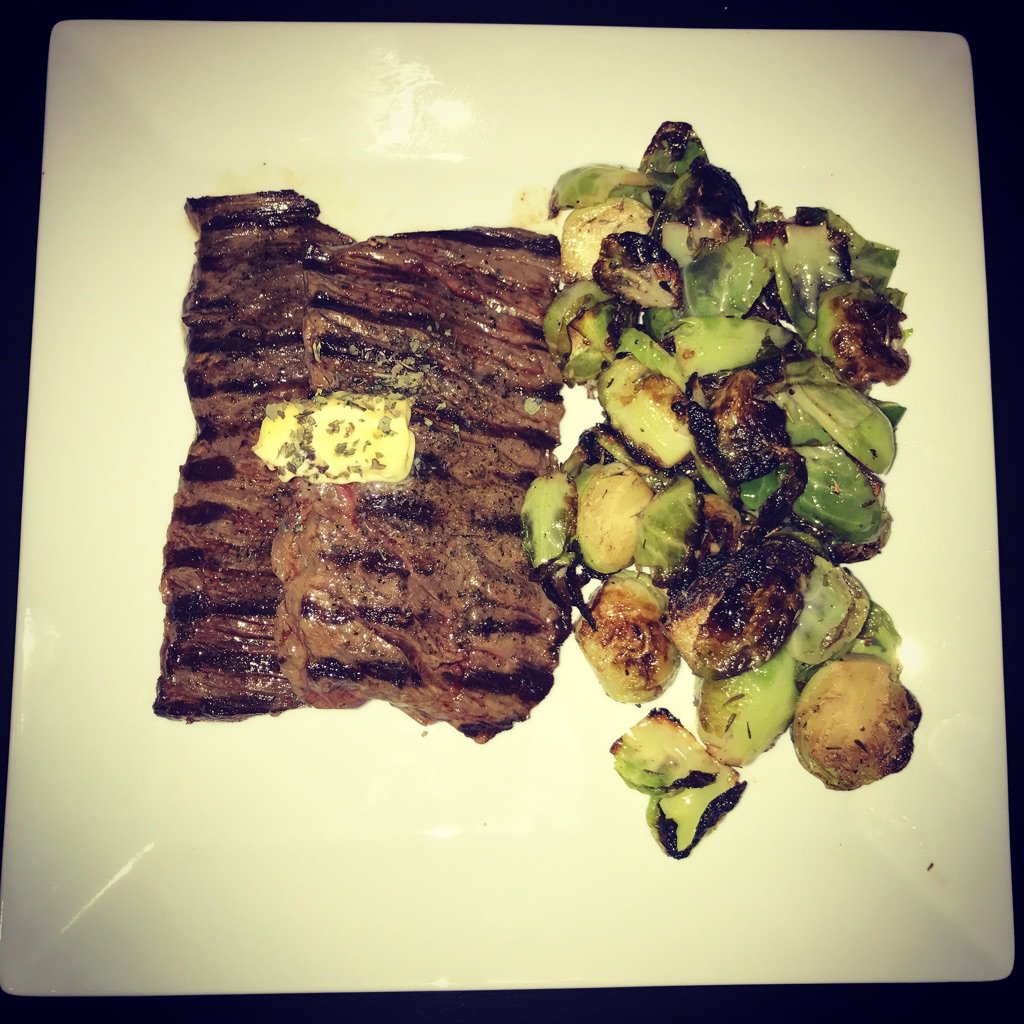 .<a href="/GordonRamsay/">Gordon Ramsay</a> what do you think of my skirt steak w/brussel sprouts dish?