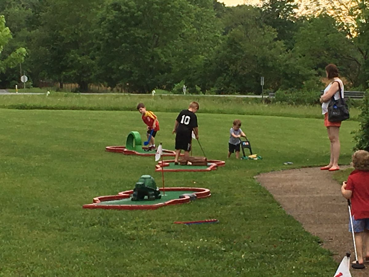 GamesToGoNash's tweet photo. Even though it rained earlier, the kids are enjoying playing mini golf at this afternoon's Birthday Party! https://t.co/TpkLrMfeZX