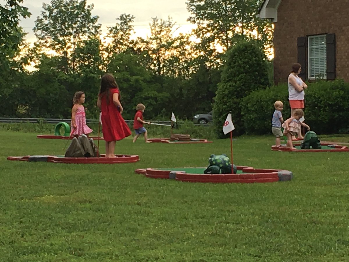 GamesToGoNash's tweet photo. Even though it rained earlier, the kids are enjoying playing mini golf at this afternoon's Birthday Party! https://t.co/TpkLrMfeZX