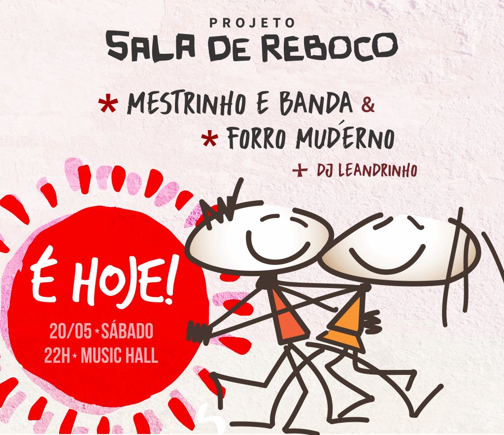 PatrickLommez's tweet photo. #HOJE tem #forró em #BH - Sala de Reboco, os melhores do Brasil passam por aqui! 20/5, 22, Av. do Contorno, 3239. Nas bilheterias $15 meia. https://t.co/H9XEUt2CHq