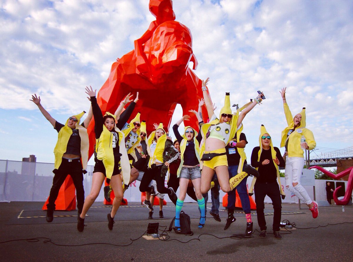 MataHaji's tweet photo. Being chased by a banana loving Gorilla 🦍 Dada Compound NYC 2017 🍌🍾 @dadalife #dadafam #yellowisthecolorofhappiness #dadalife  #dlcena17 https://t.co/PAFGoHIOET