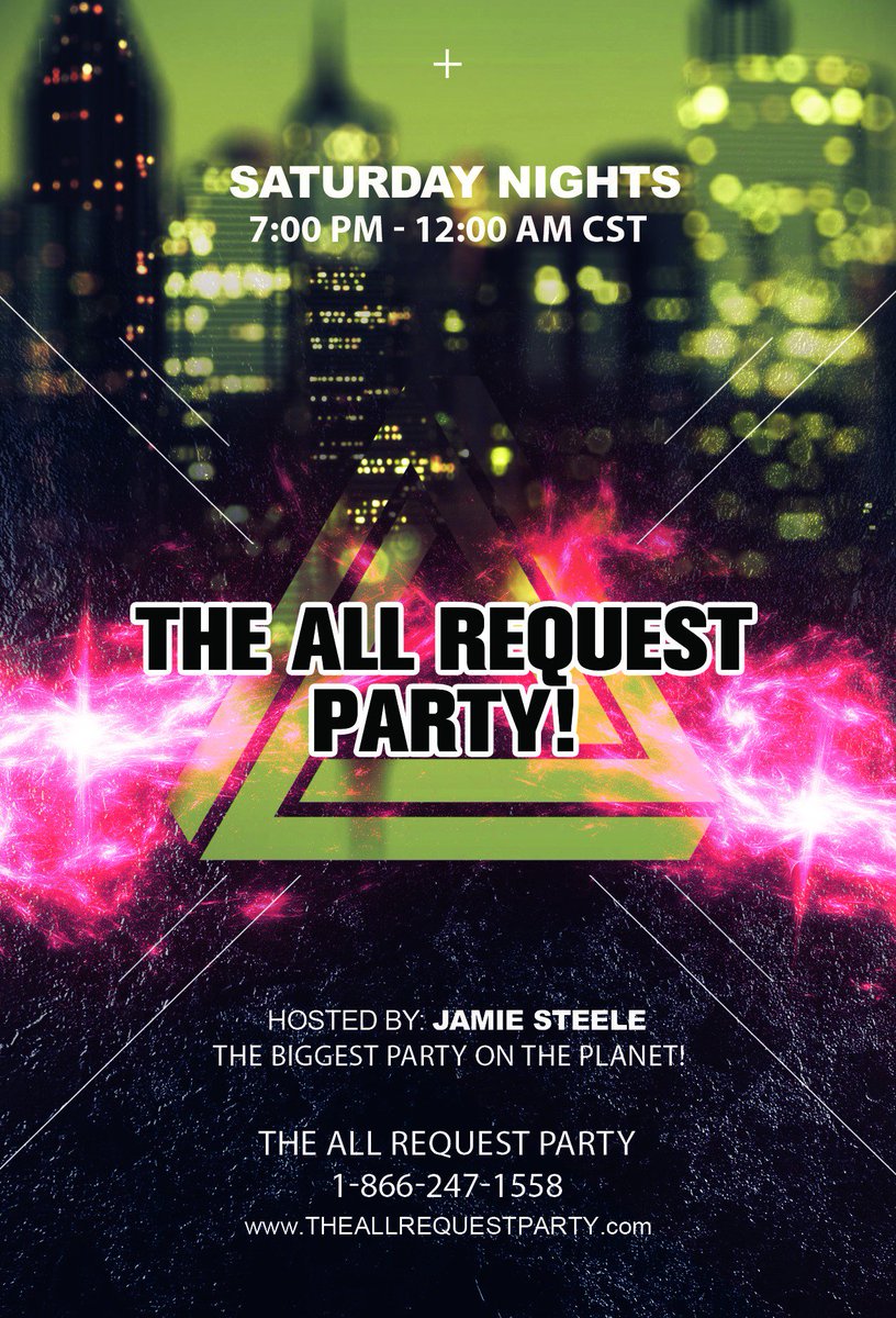 mypartyfmradio's tweet photo. Tune into The All Request Party with Steele! The Soundtrack for your Saturday Night! #AllRequestParty #JSteeleradio https://t.co/FQc3WGUV4x