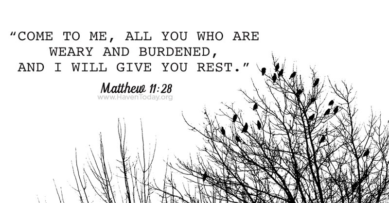 HavenToday's tweet image. No matter how busy, hectic and chaotic life is, you can always find rest in coming to Jesus. Read haventoday.org/rest-found-com…