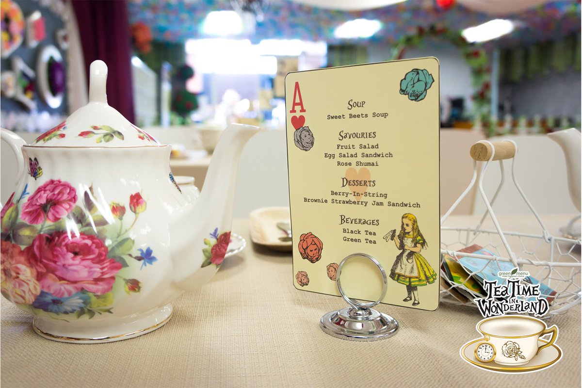 green_menu's tweet photo. Today afternoon tea menu🌹🕑#GreenMenu #TeaTimeinWonderland #Vegetarian https://t.co/uA4FL53qNS